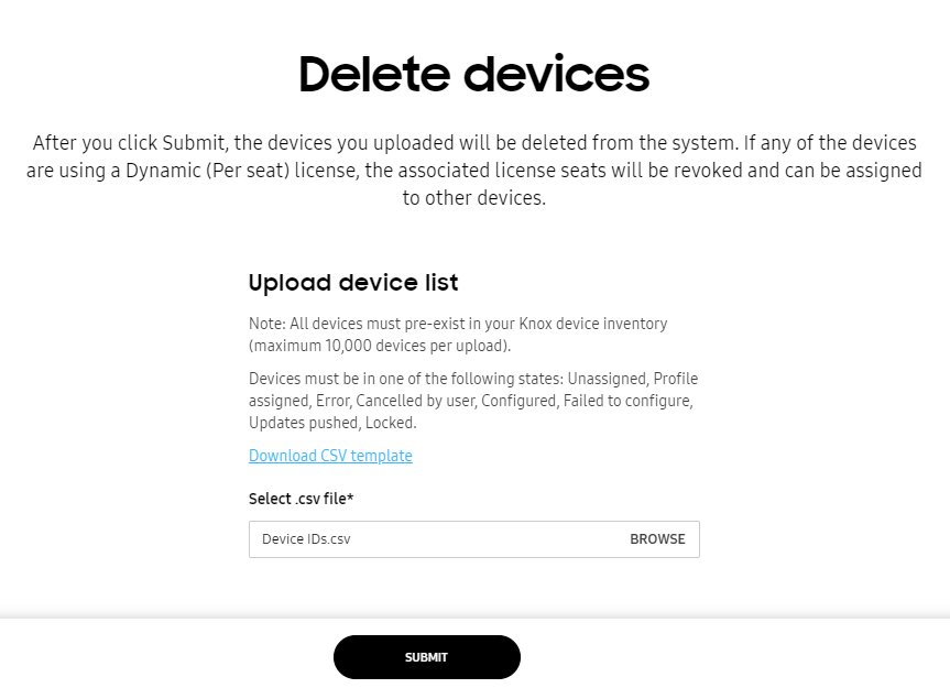 Remove devices